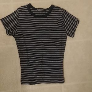 Blue and white striped tshirt